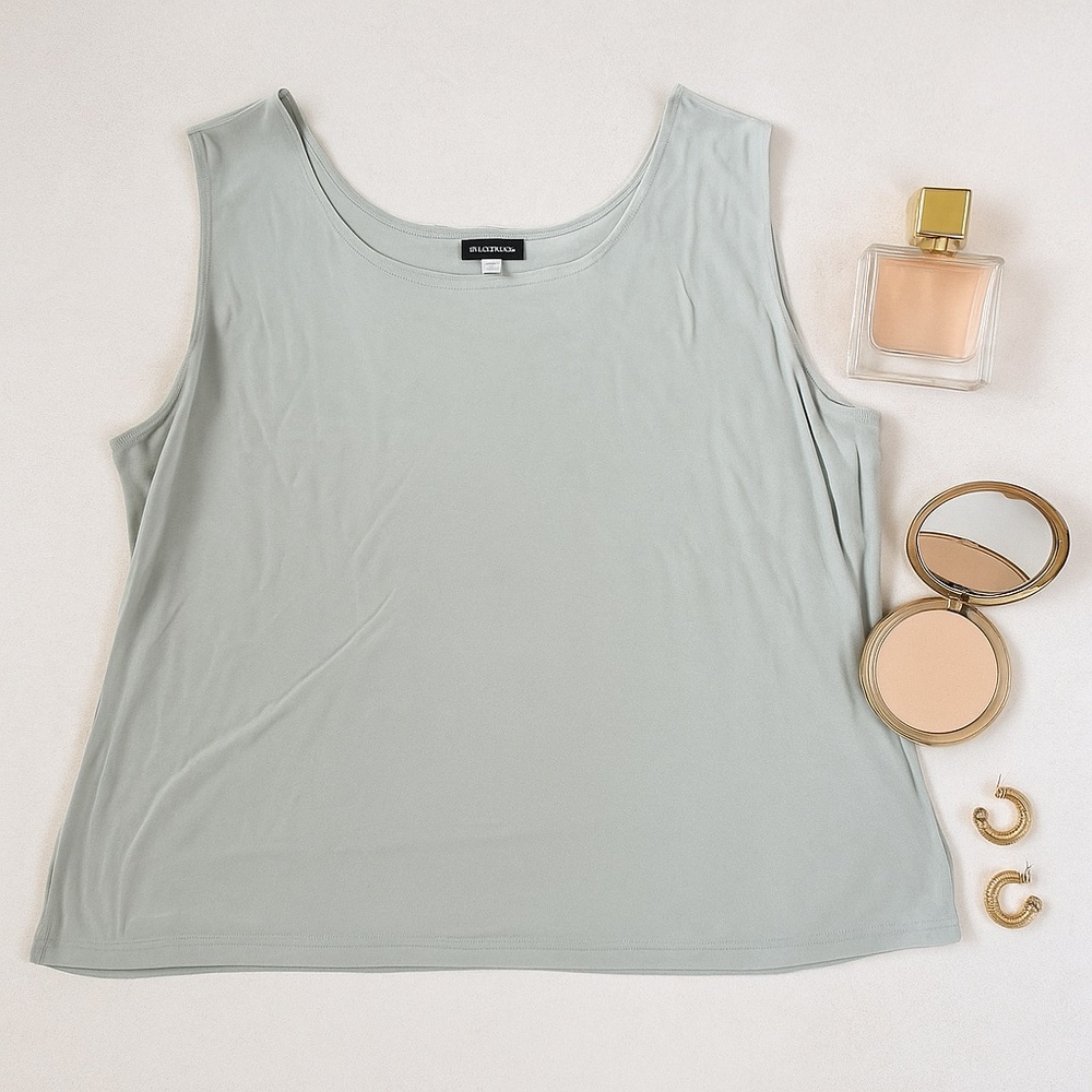 Citiknits Plus Size Gray Sleeveless Tank Top 2X